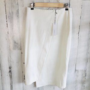 N Nicholas Ponti Knit Pencil Skirt Wrap Asymmetrical Party Bridal 6 S
